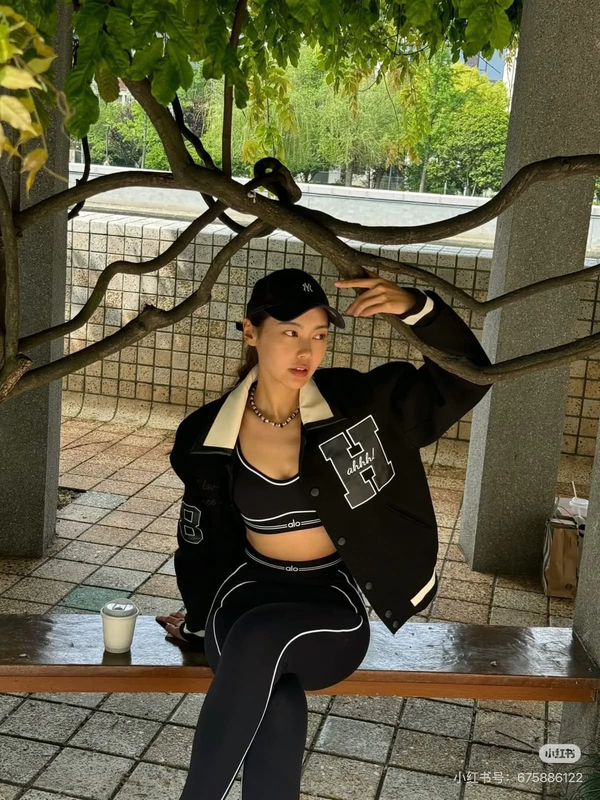 Alo Yoga Suit in Black product thumbnail view 2