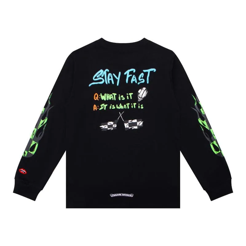 Chrome Heart Long Sleeve Shirt in Black product thumbnail view 2