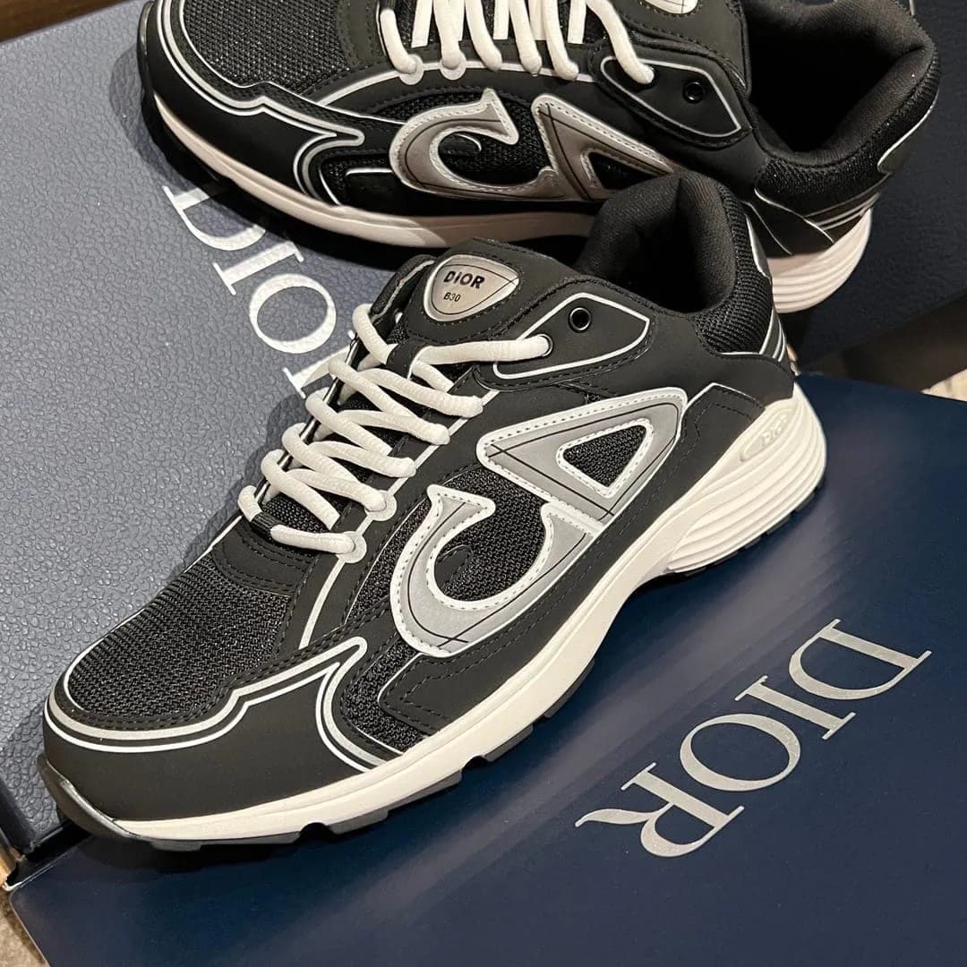 Dior B30 Low-Top Sneaker in Black product thumbnail view 3